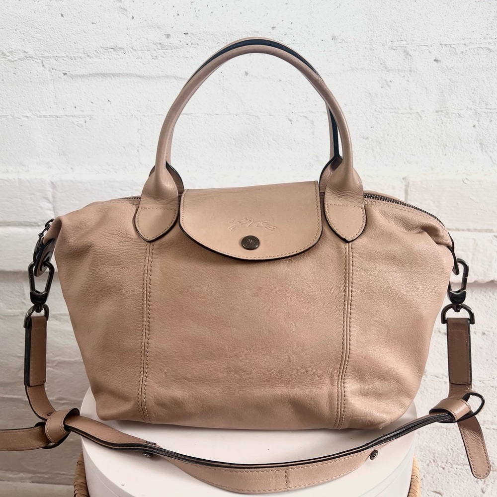 Longchamp Beige Leather Shoulder Bag - Picture 8 of 15